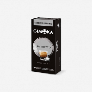 RISTRETTO - 100 Cápsulas Gimoka aluminio compatibles Nespresso (Intensidad 11)